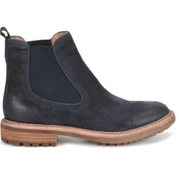 Sofft Leah Chelsea Boots in Navy Blue Suede, Women's Size 11 - Picture 2 of 12